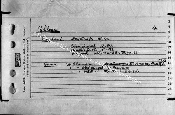 FR BROWNES INDEX